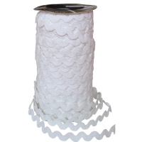 Ric Rac ribbon 12mm (25 m), White 02